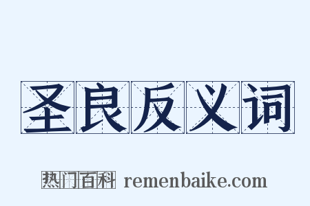 圣良反义词是什么意思的图片